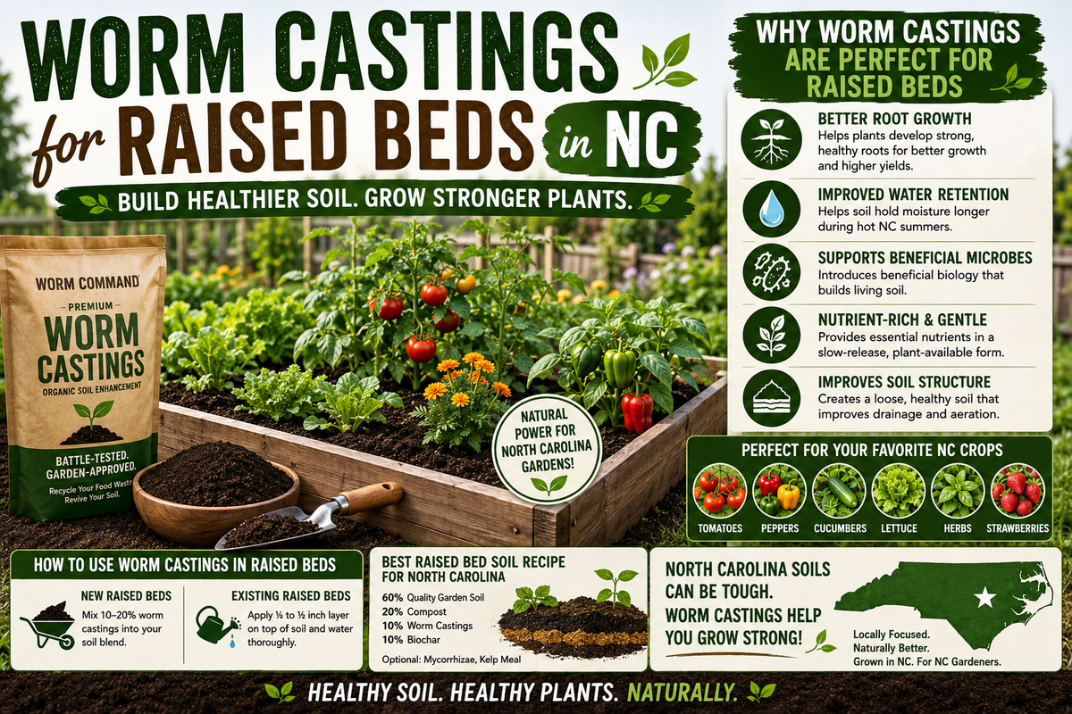 Worm Castings for Raised Beds in North Carolina: How to Build Healthier Soil Naturally