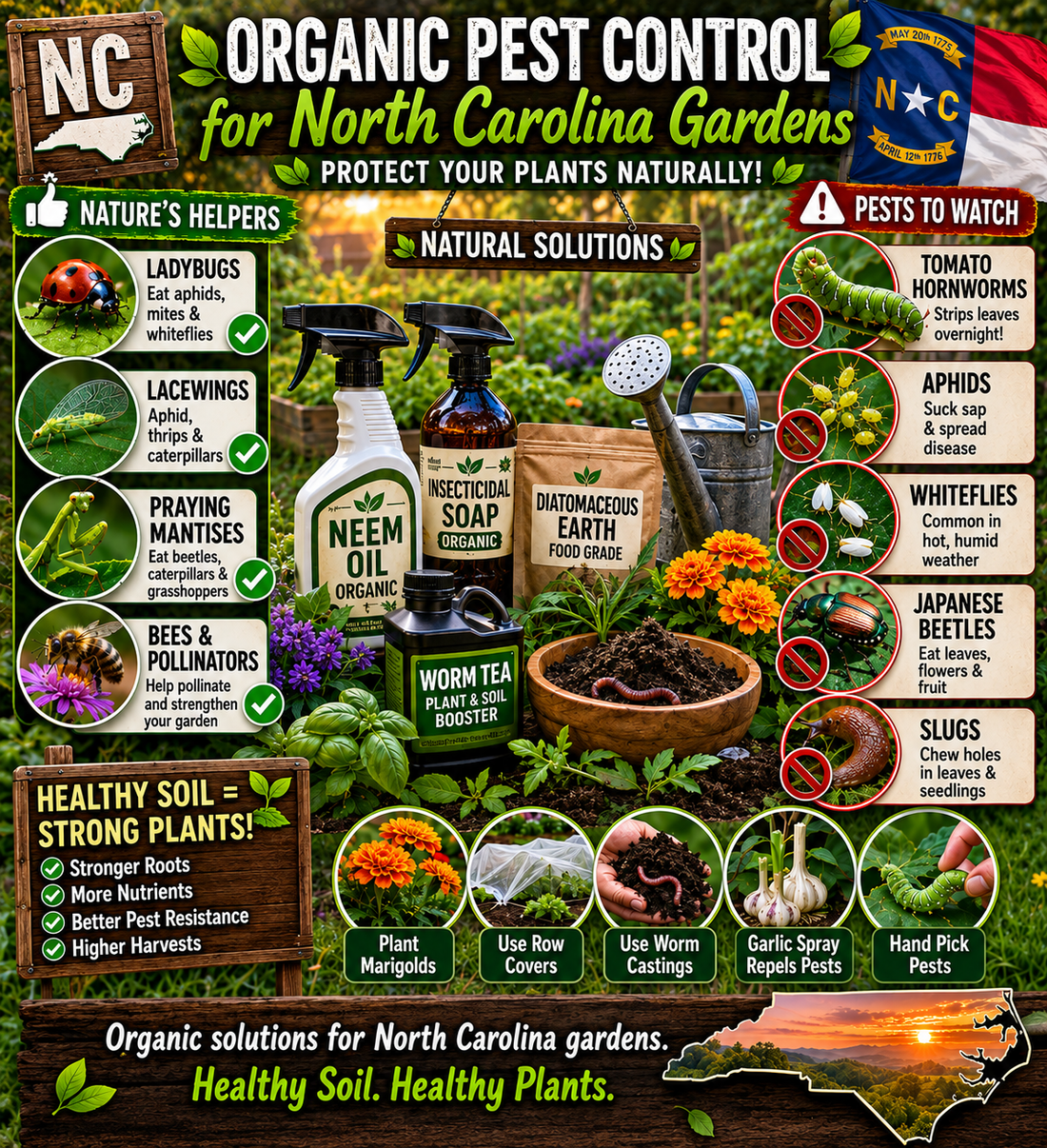 Organic Pest Control for North Carolina Gardens: What Works Best Naturally