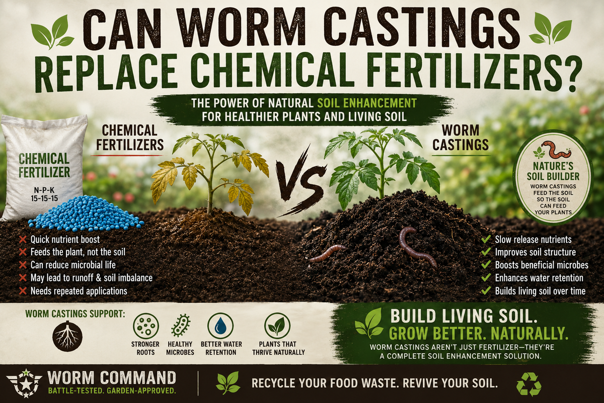 Can Worm Castings Replace Chemical Fertilizers?