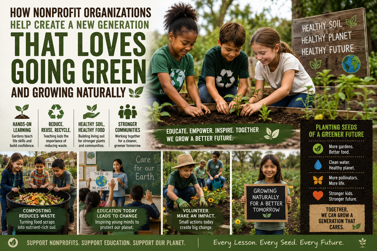 How Nonprofit Organizations Help Create a New Generation That Loves Going Green and Growing Naturally