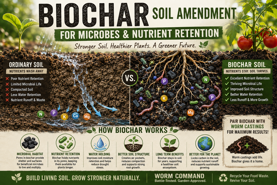 Biochar Soil Enhancement for Microbes & Nutrient Retention: Building Healthier Living Soil