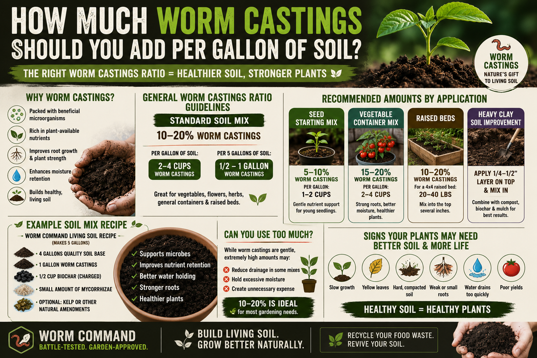 How Much Worm Castings Should You Add Per Gallon of Soil?