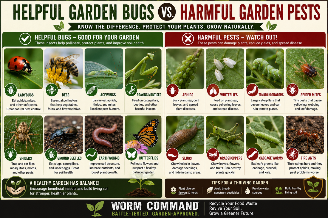 Helpful Garden Bugs vs Harmful Garden Pests: A Complete Guide for Healthy Plants