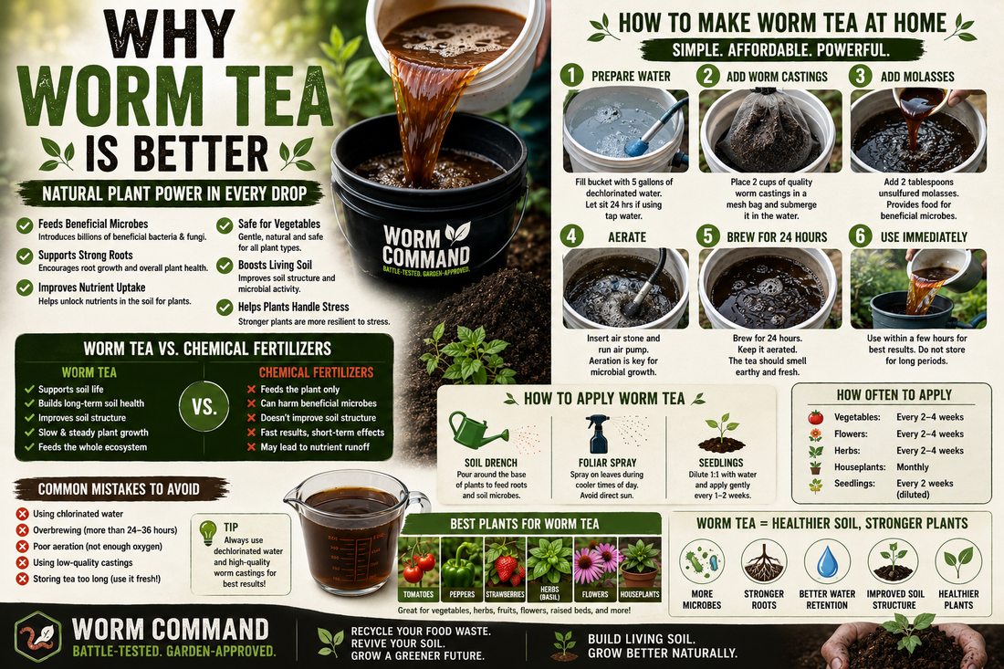 Why Worm Tea Is Better Than Traditional Fertilizers (And How to Make It at Home)