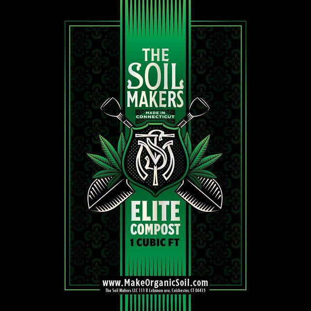 The Soil Makers Elite Compost 1 Cubic Foot bag of premium 100% organic compost for raised beds, container gardens, vegetable gardens, and living soil. Rich in beneficial microorganisms to improve soil structure and support healthy plant growth.