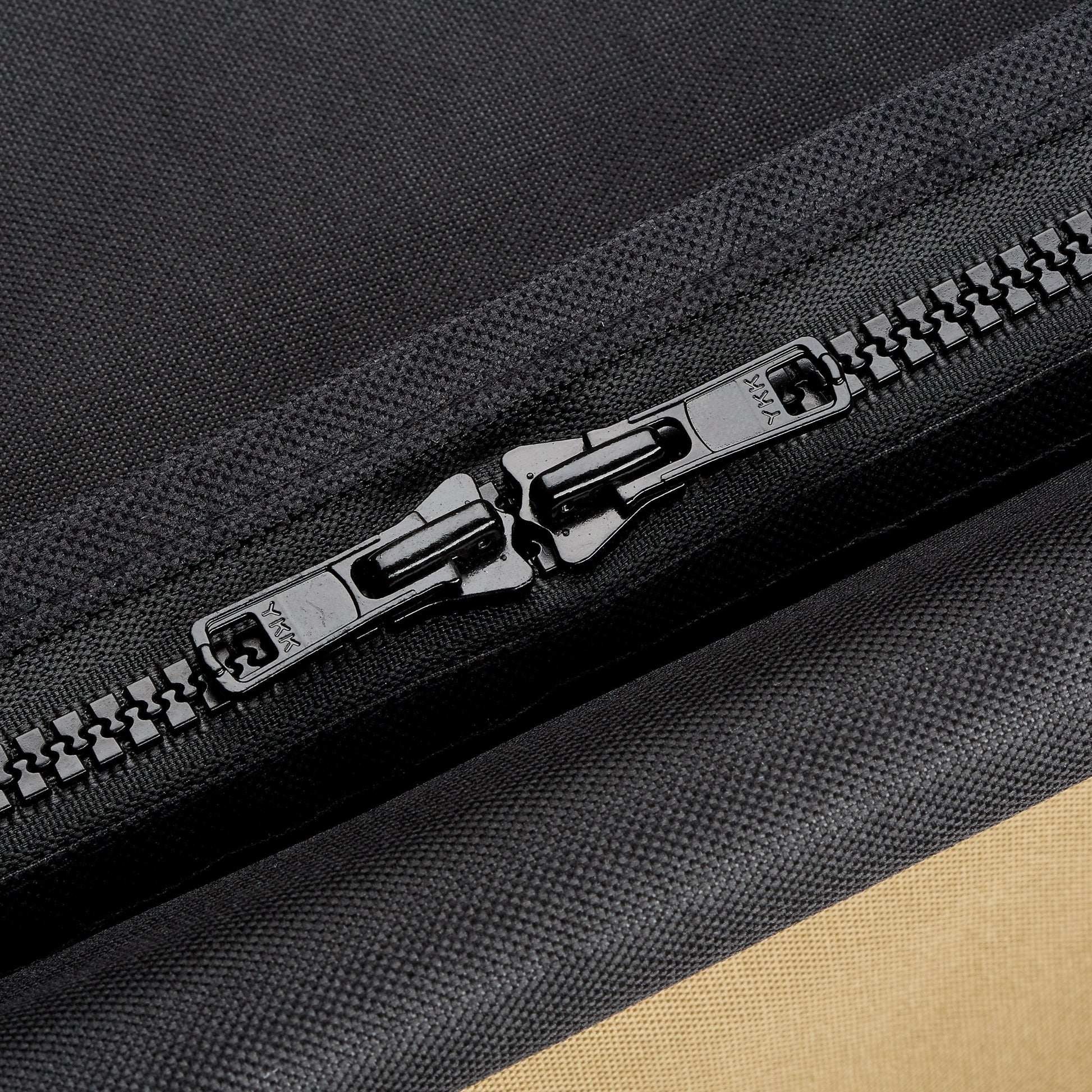 Close-up of the Urban Worm Bag Version 2 marine-grade zipper designed for durable, secure, and long-lasting vermicomposting use.