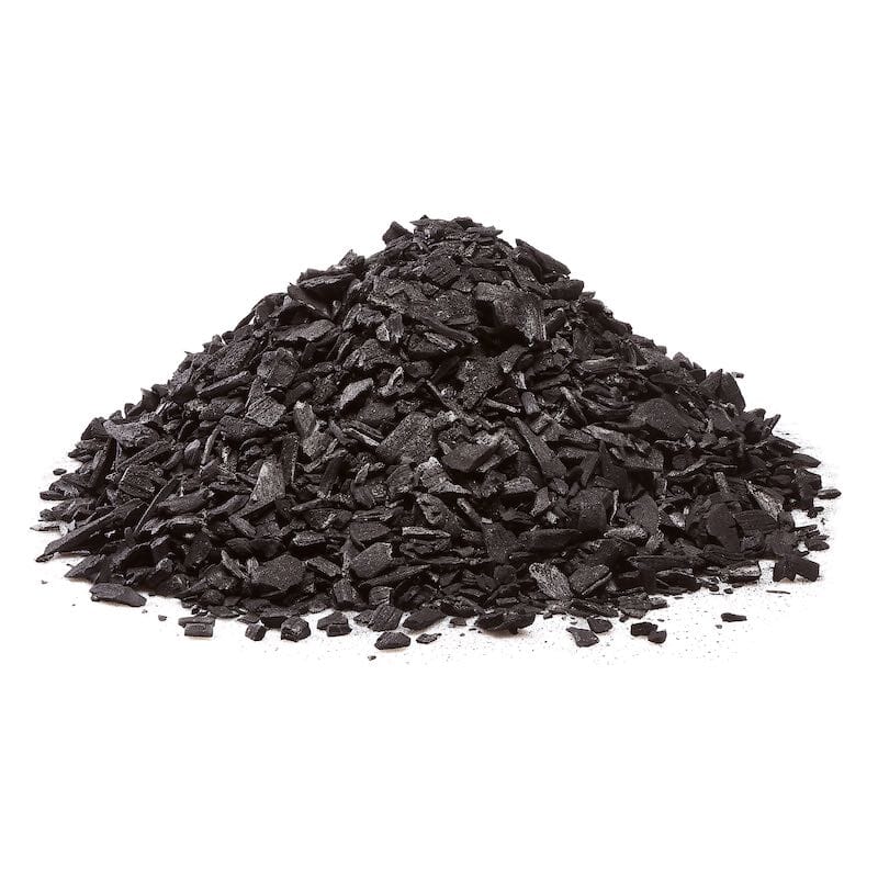 Pile of Urban Worm Biochar carbon-rich soil amendment for improving microbial activity, nutrient retention, water retention, and living soil.